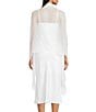 Cezanne Textured Scarf Wrap, Color:White - Image 2