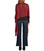 Cezanne Wide Pleat Shine Evening Wrap, Color:Dark Red - Image 2