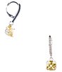 Cezanne Yellow CZ Square Stone Drop Earrings,Specials : American Fashion Style Bags On Sale
