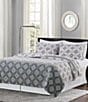 C&F Home Booker Medallion Reversible Cotton Quilt Mini Set, Color:Gray - Image 1