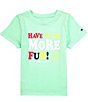 Color:Cresting Wave Green - Image 1 - Big Girls 7-16 Graphic Short Sleeve Classic Tee