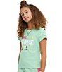 Color:Cresting Wave Green - Image 2 - Big Girls 7-16 Graphic Short Sleeve Classic Tee