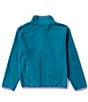 Color:Jade Ocean - Image 2 - Big Girls 7-16 Micro Fleece Quarter Zip
