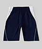 Color:Navy/White - Image 2 - Little Boys 4-7 Color Block Mesh Shorts