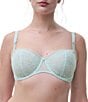 Chantelle C Jolie Demi Floral Lace Adjustable Underwire Bra, Color:Peppermint - Image 1