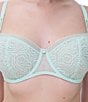Chantelle C Jolie Demi Floral Lace Adjustable Underwire Bra, Color:Peppermint - Image 3