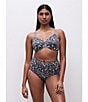 Chantelle C Magnifique Seamless Unlined Minimizer Leopard Print Bra, Color:Grey Leopard - Image 4