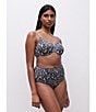 Chantelle C Magnifique Seamless Unlined Minimizer Leopard Print Bra, Color:Grey Leopard - Image 5