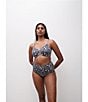 Chantelle C Magnifique Seamless Unlined Minimizer Leopard Print Bra, Color:Grey Leopard - Image 6