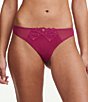 Chantelle Cabernet Sauvage Lace Thong, Color:Ruby Multico - Image 1