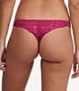 Chantelle Cabernet Sauvage Lace Thong, Color:Ruby Multico - Image 2