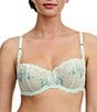 Color:Green Lily Multico - Image 1 - Champs Elysees Unlined Lace Demi Bra