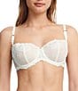 Color:Ivory - Image 1 - Champs Elysees Unlined Lace Demi Bra