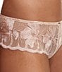 Color:Sugar - Image 3 - Fleurs Embroidered Lace Cheeky Hipster Panty