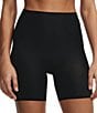 Color:Black - Image 1 - High Waisted Mid-Thigh Shaping Shorts