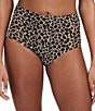 Color:Leopard Print - Image 1 - Leopard Print Soft Stretch High Waisted Brief Panty