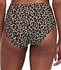 Color:Leopard Print - Image 2 - Leopard Print Soft Stretch High Waisted Brief Panty
