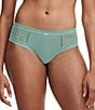 Color:Trellis Green - Image 1 - Monogram Scalloped Edge Hipster Panty