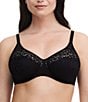 Chantelle Norah Floral Stretch Lace Full Coverage T-Shirt Seamless Bra, Color:Black - Image 1