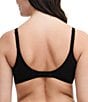 Color:Black - Image 2 - Norah Floral Stretch Lace Full Coverage T-Shirt Seamless Bra