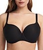 Color:Black - Image 1 - Norah Sweetheart Neck Convertible T-Shirt Bra