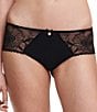 Color:Black - Image 1 - Orchids Lace Hipster Panty