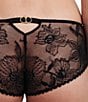 Color:Black - Image 3 - Orchids Lace Hipster Panty