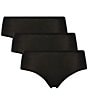 Color:Black - Image 1 - Seamless Soft Stretch Brief Panty 3-Pack