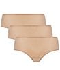 Color:Nude - Image 1 - Seamless Soft Stretch Brief Panty 3-Pack