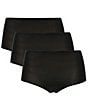 Color:Black - Image 1 - Seamless Soft Stretch High Waist Rise Brief Panty 3-Pack