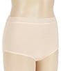 Color:Nude Blush - Image 2 - Soft Stretch High Waist Brief with Lace