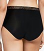 Color:Black - Image 2 - Soft Stretch High Waist Brief with Lace