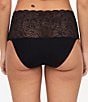 Color:Black - Image 2 - Soft Stretch High Waisted Lace Brief