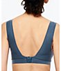 Color:Ceramic Blue - Image 2 - Soft Stretch Padded Hook-and-Eye Bra Top