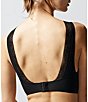 Color:Black - Image 2 - Soft Stretch Padded Hook-and-Eye Bra Top