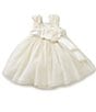 Color:Ivory - Image 1 - Baby Girls 12-24 Months Soutache-Bodice Tulle-Skirted Dress