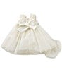 Color:Ivory - Image 2 - Baby Girls 12-24 Months Soutache-Bodice Tulle-Skirted Dress