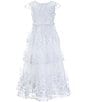 Color:White - Image 1 - Big Girls 7-16 Embroidered Lace Tea-Length Dress