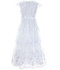Color:White - Image 2 - Big Girls 7-16 Embroidered Lace Tea-Length Dress