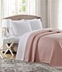 Color:Blush - Image 1 - Deluxe Woven Bed Blanket