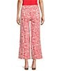 Charlie B. Abstract Print Cropped Flare Leg Pants, Color:Fiesta - Image 2