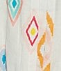 Charlie B. Abstract Print Ruffle V-Neck Sleeveless A-Line Dress, Color:Diamonds - Image 3