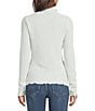 Charlie B. Bubble Knit Mock Neck Long Sleeve Sweater Top - Image 6