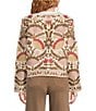 Charlie B. Collarless Long Sleeve Embroidered Open Front Jacket, Color:Ceremony - Image 2