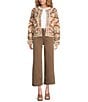 Charlie B. Collarless Long Sleeve Embroidered Open Front Jacket, Color:Ceremony - Image 3