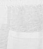 Charlie B. Coordinating Linen Eyelet Embroidered Mid Rise Drawstring Pull-On Pants, Color:White - Image 4