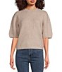 Charlie B. Knit Crew Neck Short Sleeve Top - Image 1