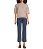 Charlie B. Knit Crew Neck Short Sleeve Top - Image 3
