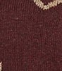 Charlie B. Knit Heart Pattern Mock Neck Long Sleeve Sweater - Image 4