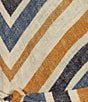 Charlie B. Linen Blend Stripe Print V-Neck Sleeveless Maxi A-Line Dress, Color:Blue Multi - Image 3